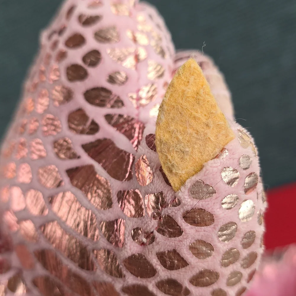 Dino Feet Kids Plush Slippers Pink
